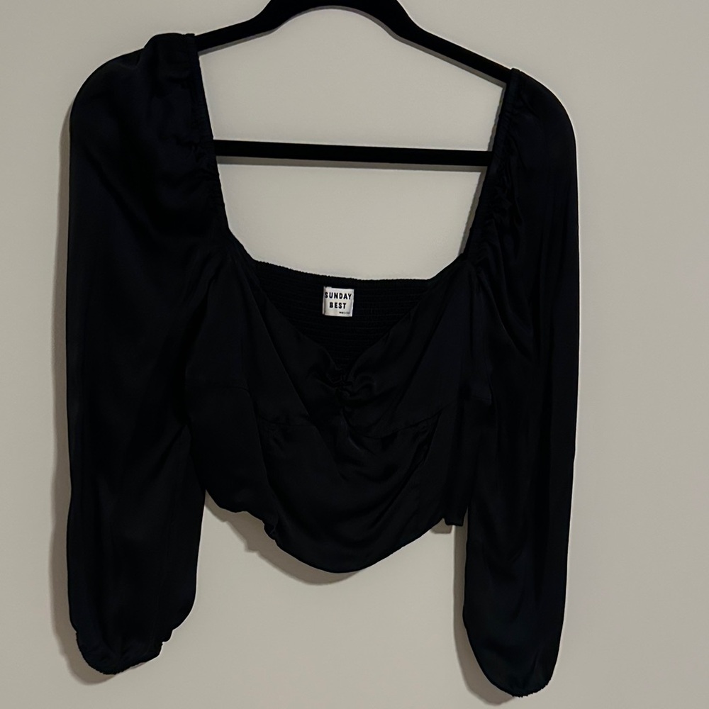 Sunday Best Elegant Black Blouse